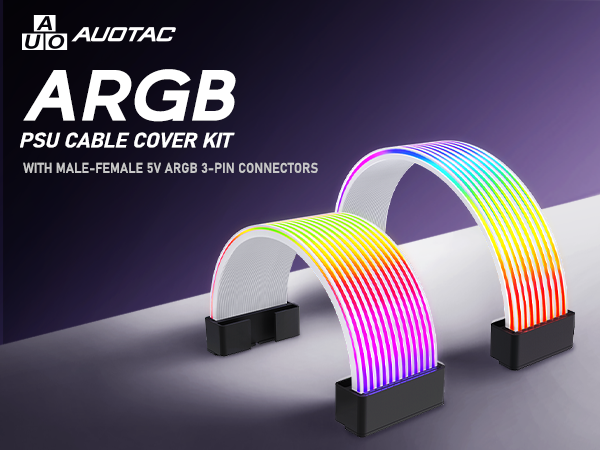 RGB PSU Extension Cable Cover Kit
