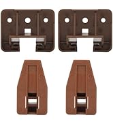 LONTAN DGSL01 Plastic Drawer Slides and Guides 2 Pack Drawer Replacement Part for Center Mount Ca...