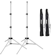 EMART 7 Ft Light Stand for Photography, Portable Photo Video Tripod Stand, 2 Pack Lighting Stand ...