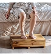 TINAMO 6.5" One Step Stool for Elderly, Acacia Wood High Riser Step Stool for Bed - 550 Lbs Woode...