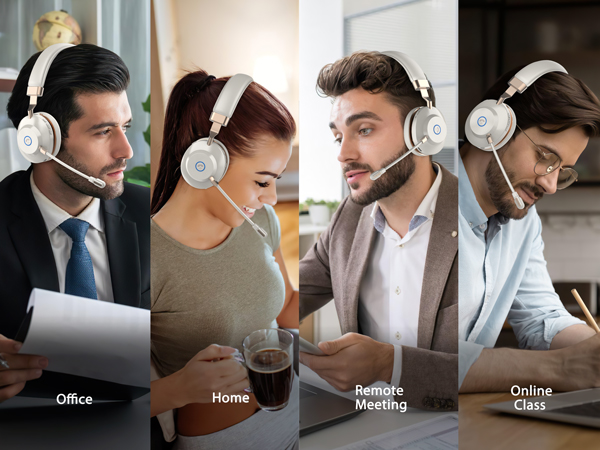 wireless headset with microphone for pc