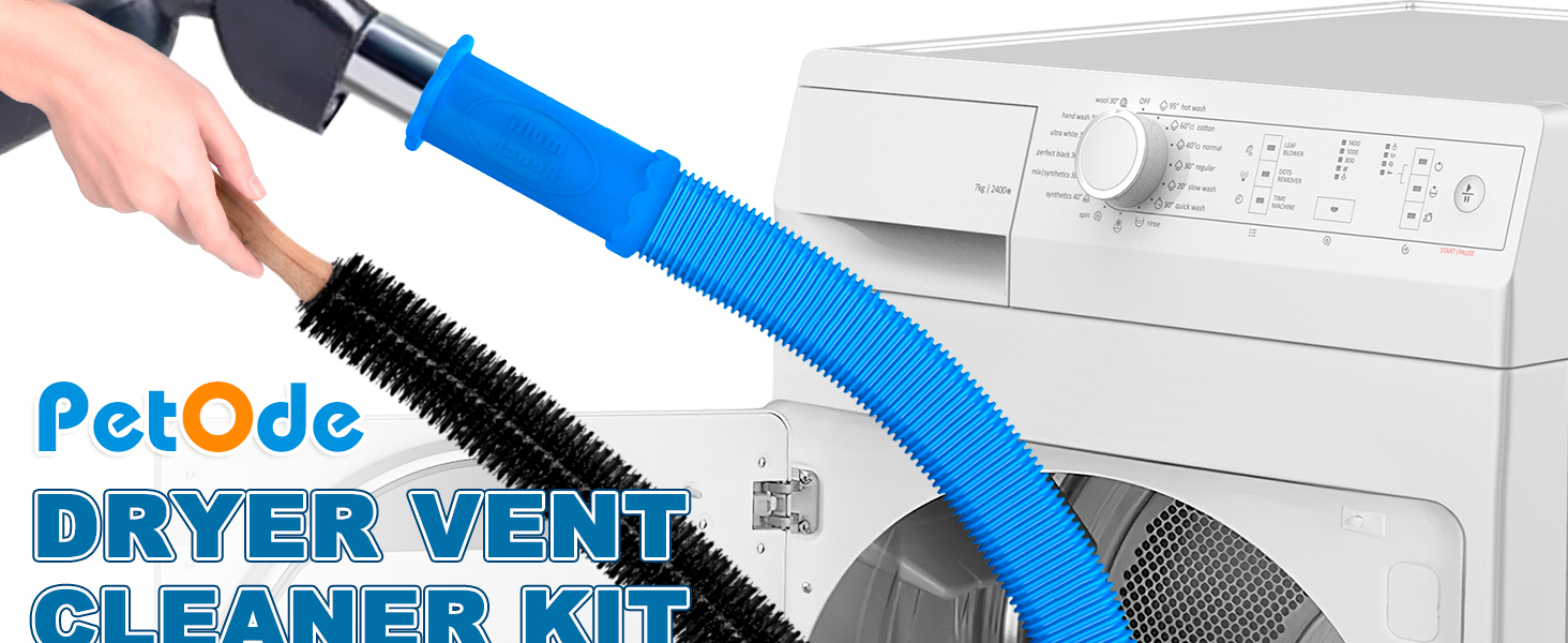 dryer vent cleaner kit with Stretch Universal Connector