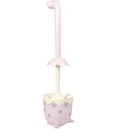 XXFLOWER Dinosaur Shape Toilet Brush, Cute, Compact, 1-Pack, Pink, TPR Bristles