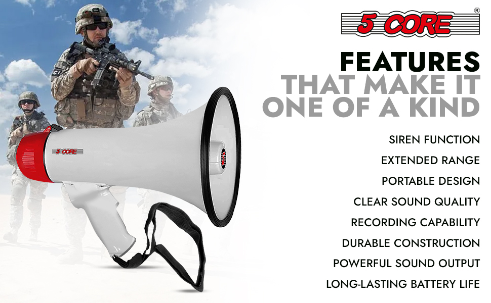 megaphones, bull horns, bull horn loud speaker, horn speaker, megaphone with mic, megaphone speaker