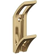 Amerock Avid Contemporary Double Prong Champagne Bronze Decorative Wall Hook