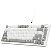 ATTACK SHARK Ajazz AK820 Hot Swappable Mechanical Keyboard 75% Percent,Gasket Mount Wired Gaming ...