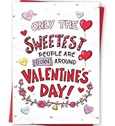 FANCYLUCKY Funny Valentine Day Birthday Gifts for Women Her, Sweet Birthday Valentine Day Card Gi...