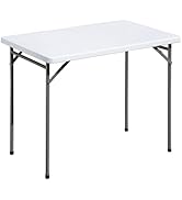 FRPASISPRO Folding Table 3ft Rectangular All-Occasion Plastic Folding Event Table for Indoor and ...