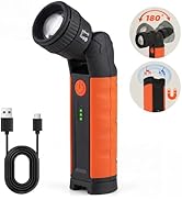 Rechargeable Flashlights High Lumens, LED Flashlight with Zoomable &amp; 180° Swivel Head, 3 Brightne...