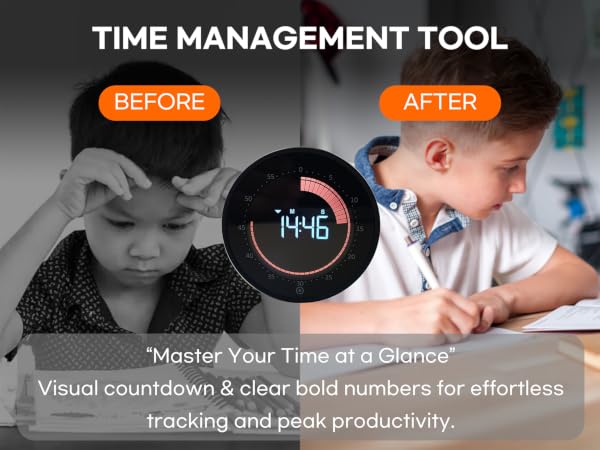 CreaViva Digital Kitchen Timer, Backlight, Visual timer, time management tool