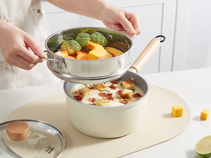 sauce pan with steamer