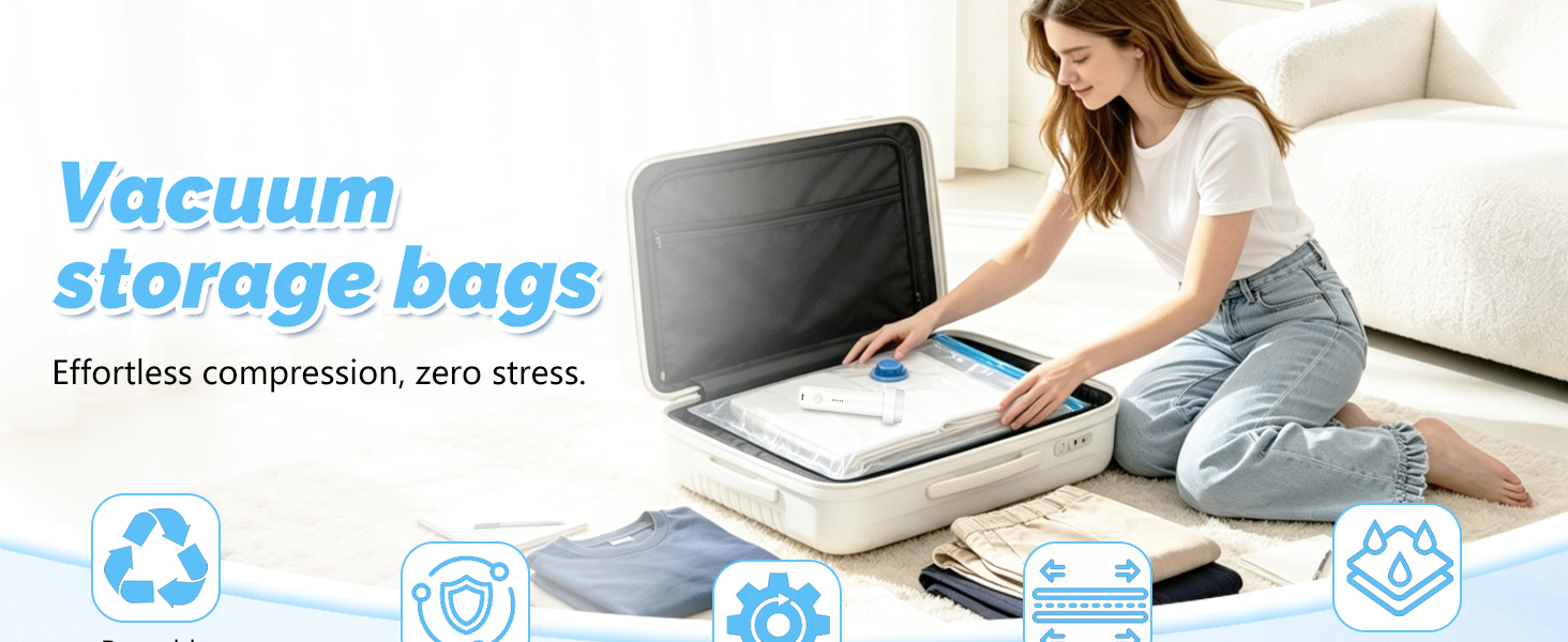 20 Pack Travel Vacuum Storage Bags