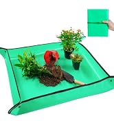 PLAYWO 39" X 39" Extra Large Repotting Mat for Indoor Plant Transplanting and Dirt Control, Porta...