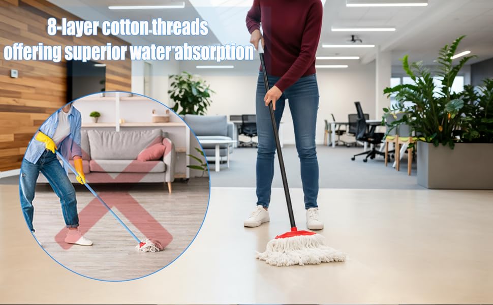 Indoor Cotton Mops for Floor Cleaning