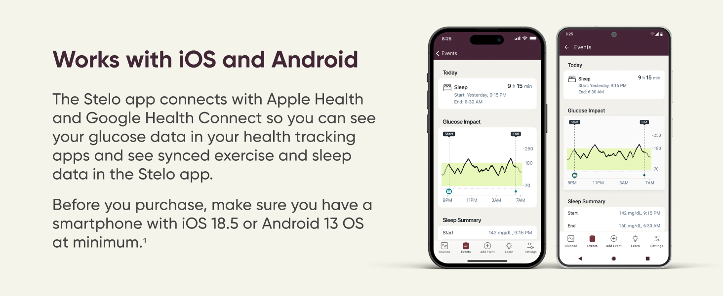 Works with iOS and Android. Make sure you have a smartphone with iOS 16.2 or Android 12 OS minimum