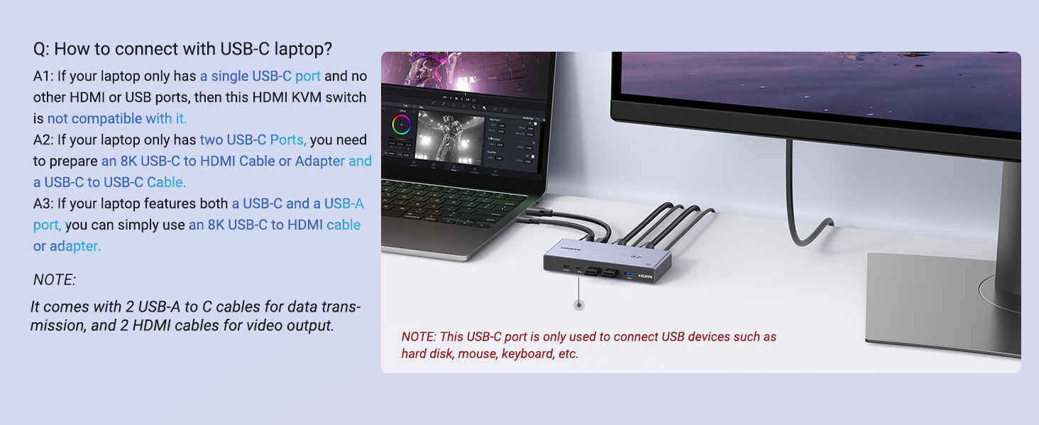 kvm switch hdmi 2 port