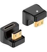 Duttek 180 Degree Mini HDMI Adapter 8K, U Shape Up Angle Mini HDMI Male to Mini HDMI Female Adapt...