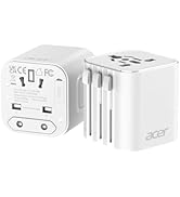 Acer US to Europe Plug Adapter, Universal Travel Adapter, International Power Adapter for USA to ...
