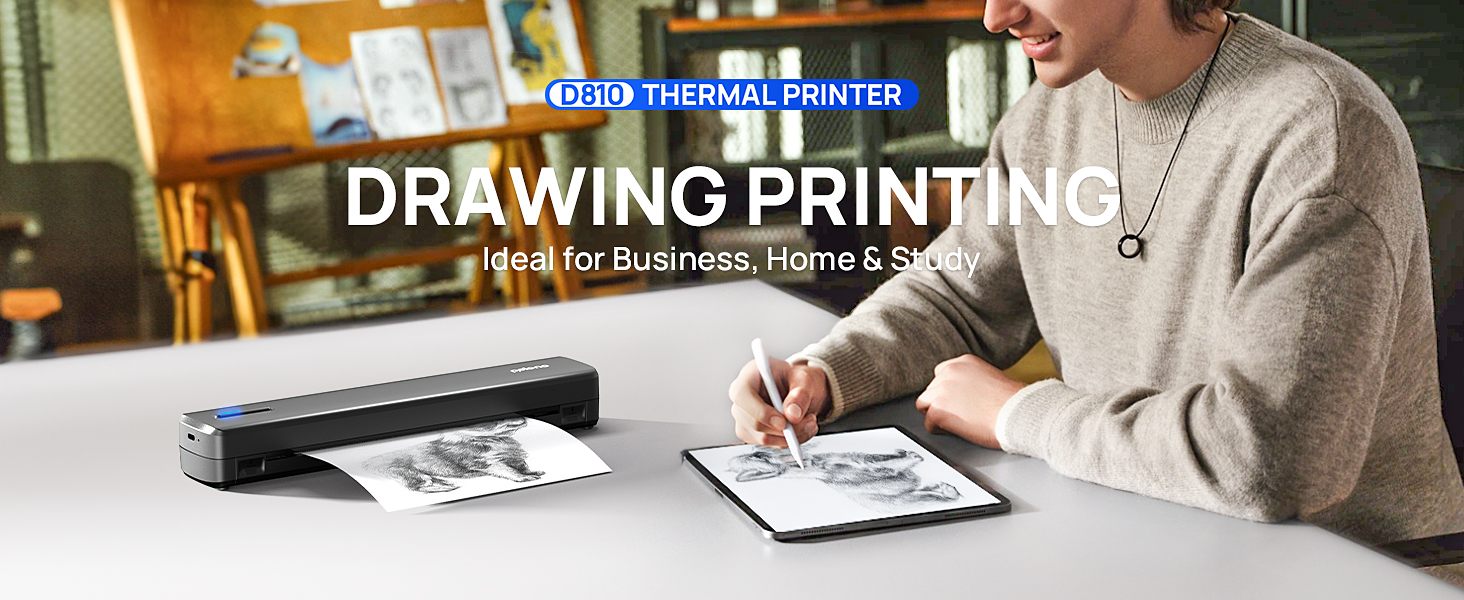 Printer Portable printer thermal printer inkless printer wireless printer