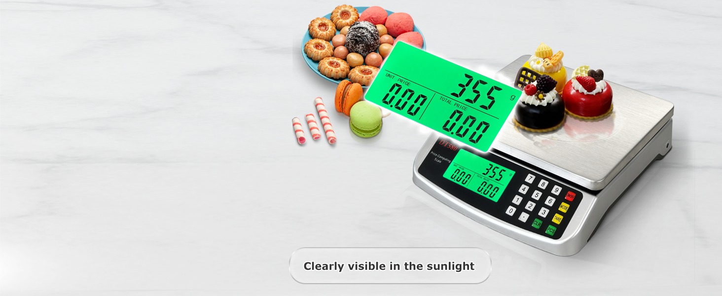 DT-580 110lb Silver Full view display Green