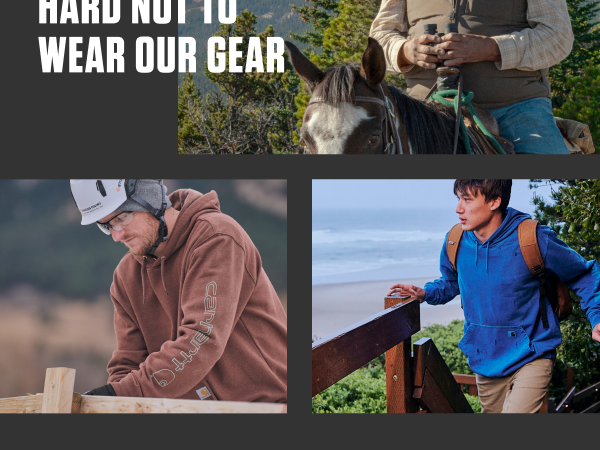 You work too hard not to wear our gear