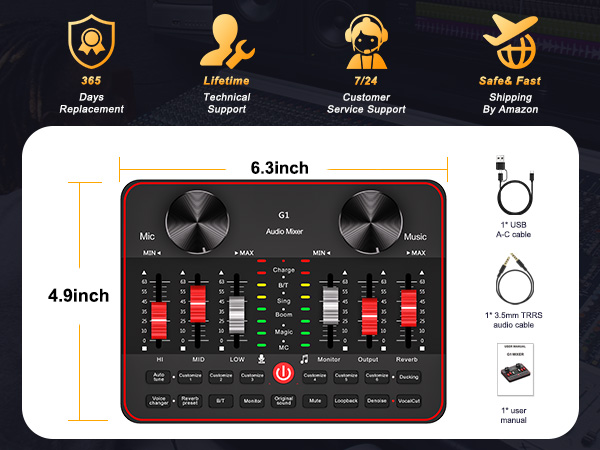audio mixer sound board sound mixer gaming audio mixer