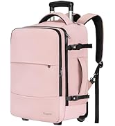 Taygeer Rolling Backpack for women, 17 inch Travel Laptop Backpack with Wheels &amp; Shoe Pouch, Larg...