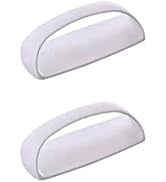 2Pcs White Self-Stick Instant Cabinet Handle Pulls Drawer Pull Helper with Adhesive Sliding Door ...