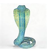 King Cobra Snake Statue Figurines Sculpture Home Decor Collectible Gift, Snake Ornaments Decorati...