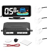 Shkalacar Car Reverse Parking Radar System Backup Rear Reversing Radars with 4 Parking Sensors Di...