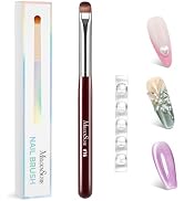 MelodySusie French Manicure with Rosewood Handles Nail Brush, with Brush Holder, Professional Nai...