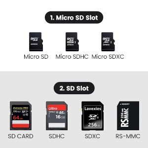 Compatible with storage cards