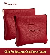 Travelambo Leather Squeeze Coin Purse Pouch Change Holder 2pcs