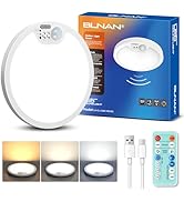 BLNAN Rechargeable Motion Sensor Ceiling Light with Remote, Dimmable Closet Light, LED Shower Lig...