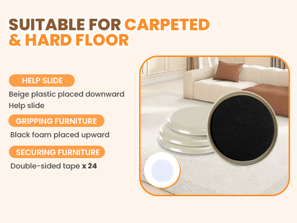 Furniture Sliders for Hardwood Floors