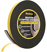 26Ft Weather Stripping Door Seal - 1/2" x 1/4" Door Seal Strip for Door Frame, High Density Foam ...