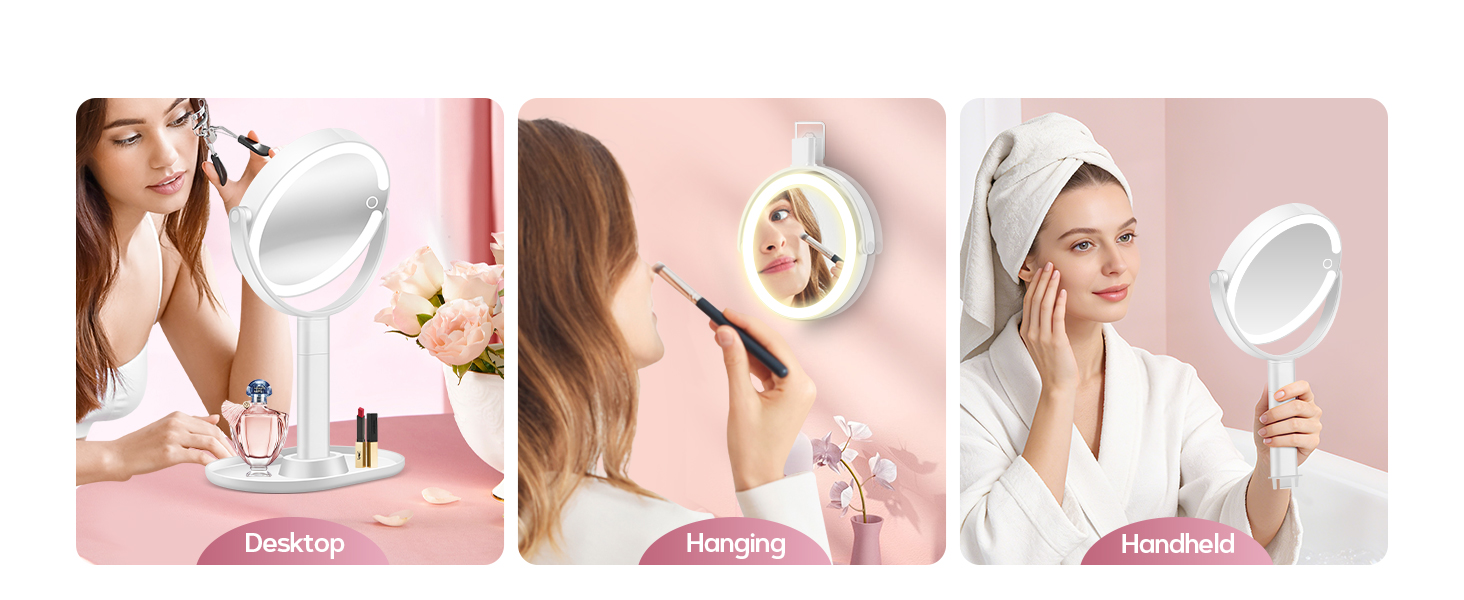 hanging desk desktop travel handheal mirror