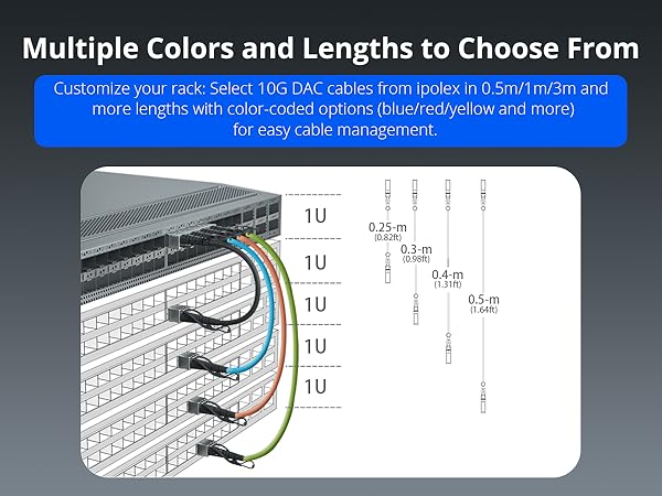 multiple colors and lengths