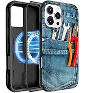 LISEVO Heavy Duty for iPhone 16 Pro Max Case - Compatible with MagSafe Shockproof Protective Rugg...