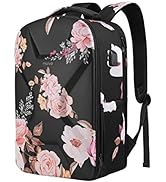 MOSISO 15.6-16 inch 35L Laptop Backpack for Women Men, Waterproof Peony Hardshell Travel Business...