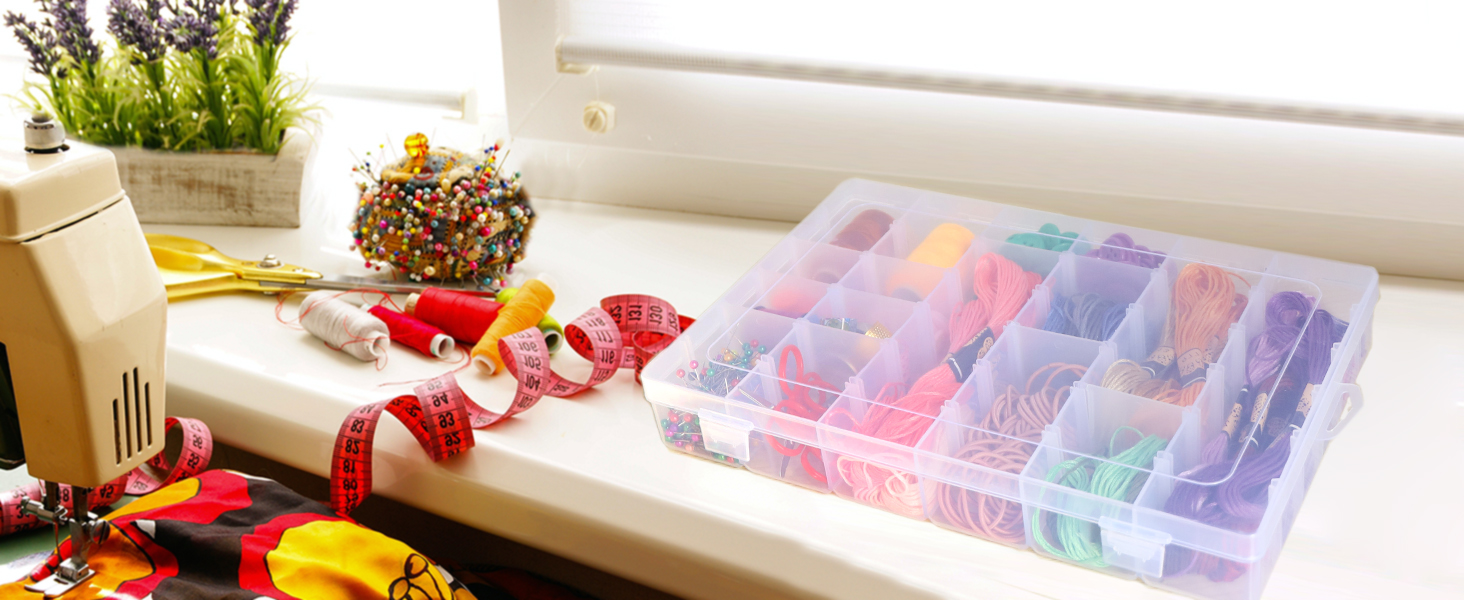 36 Grids Clear Box, 4 Pack