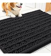 Smiry Dog Door Mat for Muddy Paws 30x20, Extra Soft Absorbent Chenille Doormat, Trap Moisture and...