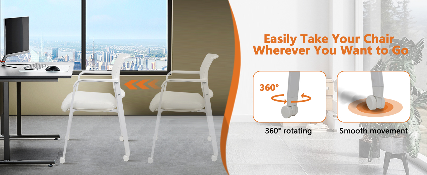Wheeled 360 degree swivel chair