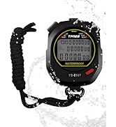 TPNEG Professional Waterproof Stopwatch for Coaches : 3-Row Large Screen, 10-Group Memory, Pace M...