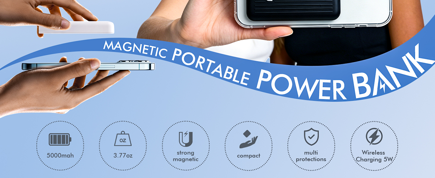 MagSafe-Compatible Wireless Portable Charger