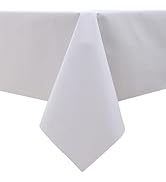 Heavy Duty Vinyl Tablecloth Waterproof Oil-Proof PVC Table Cloth Stain-Resistant Wipeable Rectang...