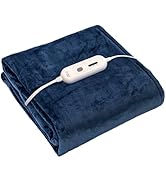 Tefici Electric Heated Blanket Twin,Super Cozy Soft 2-Layer Flannel 62