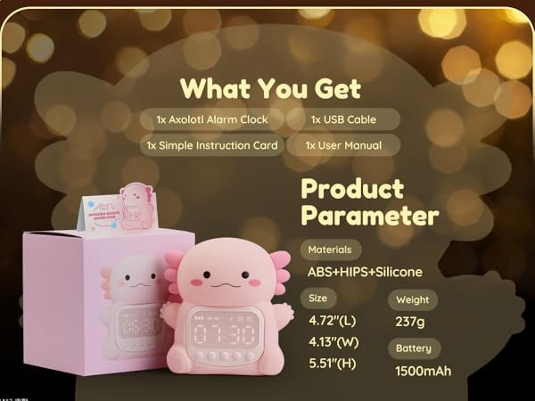 cute axolotl night light