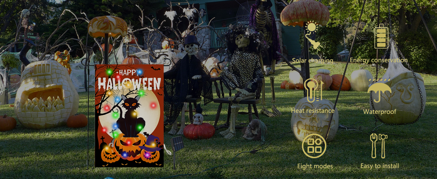 Halloween garden flag