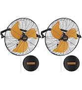 CAMMOO 18 Inch Wall Mount Fan with 600D Oxford Cover, Extended 6.6ft Power Cord, 360° Tilt Adjust...